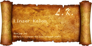 Linzer Kolos névjegykártya